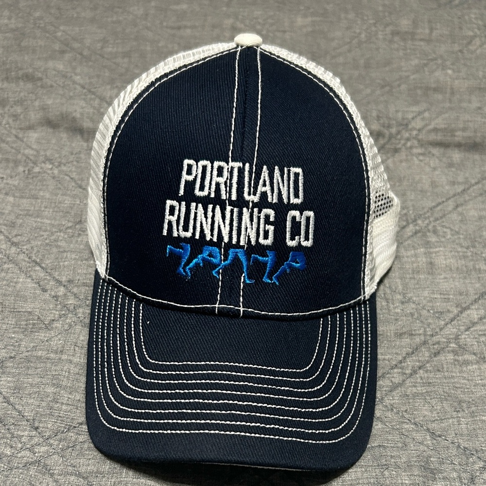 Portland Running Co Navy and White Cap